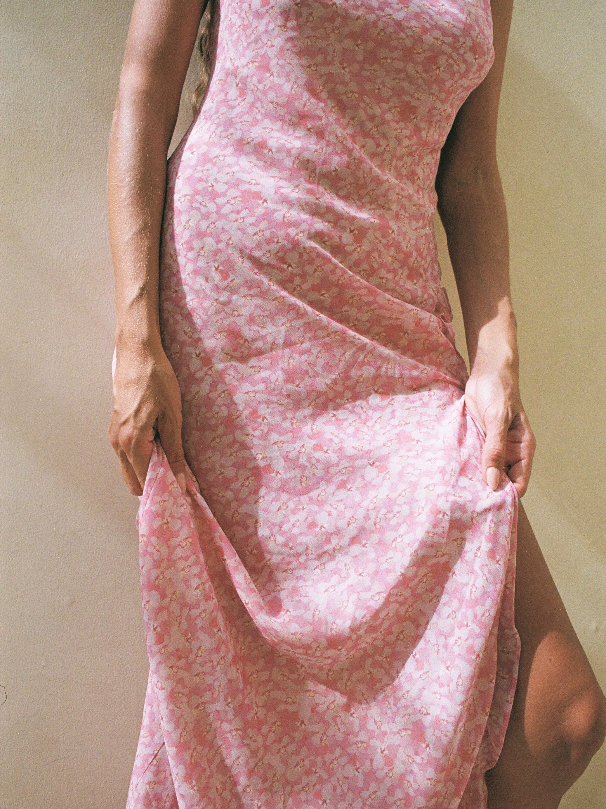 Robi crepe chiffon flower printed dress