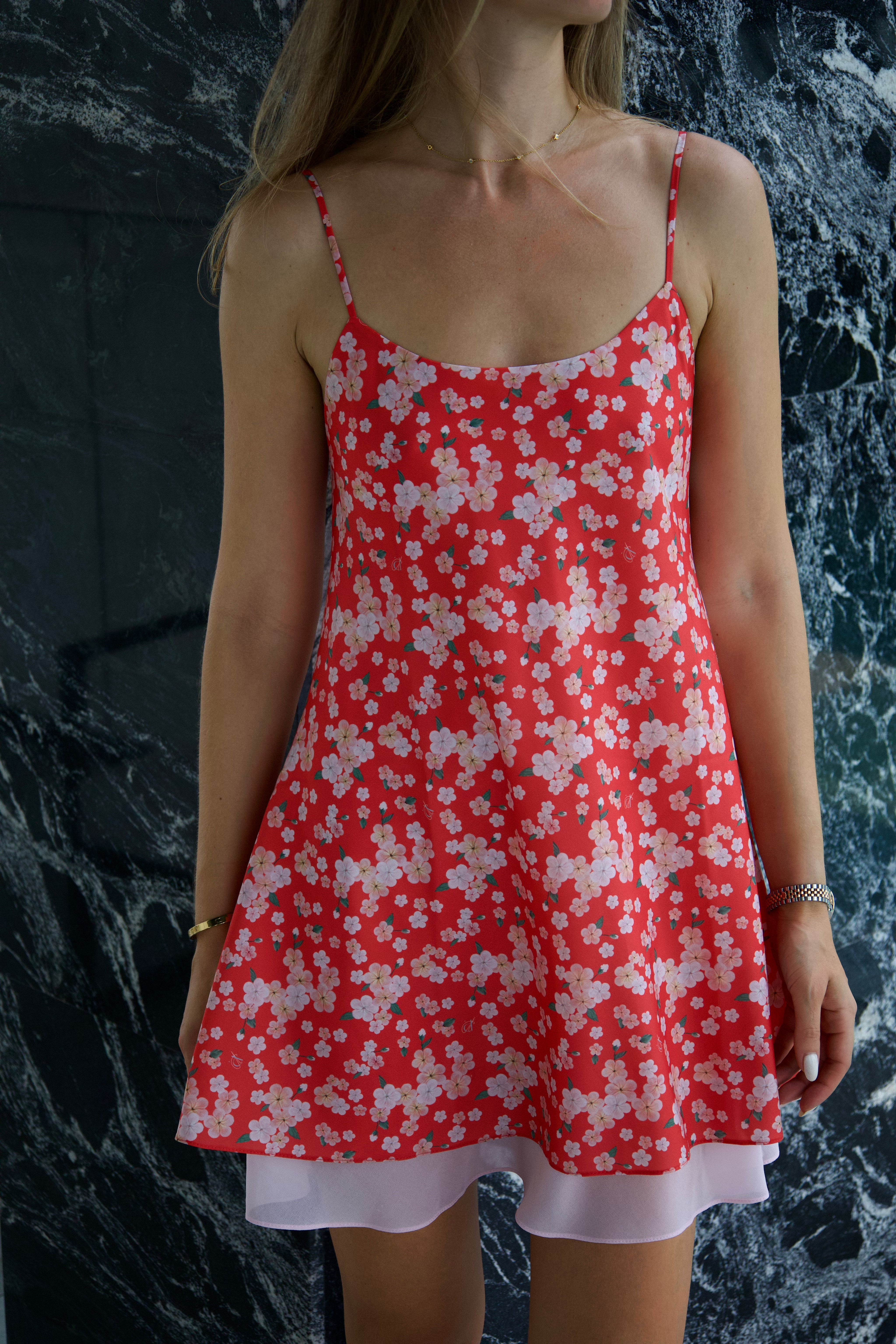 Volley dress red lemon